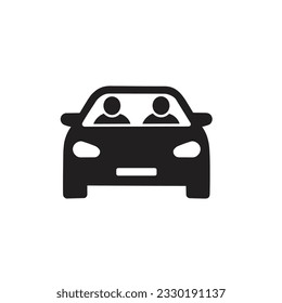 Carpool icon. Car sharing vector sign logo illustration.