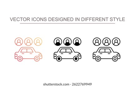 Carpool icon design with white background stock illustration