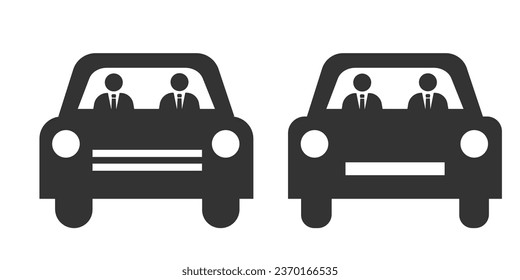 carpool icon. Passenger flat design vector ilustration.