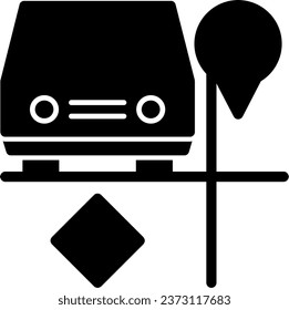 Carpool parking Glyph Icon Design