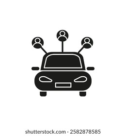 Carpool share icon Symbol mark in Outline style