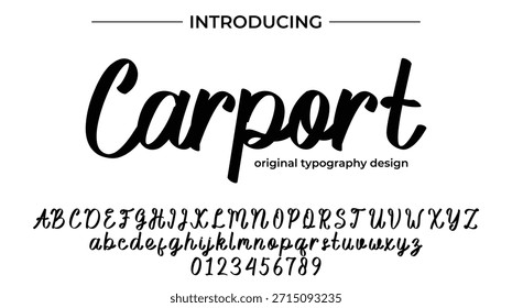 Carport - Elegant Script Font for Smooth Handwritten Design and Creative Typography