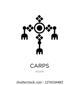 carps icon vector on white background, carps trendy filled icons from Asian collection, carps vector illustration