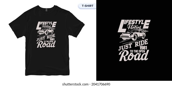 Car-Racing-Typography 5 t-shirt design. Vector print, typography, Halloween, Christmas, poster, Holiday, print, emblem. Global swatches. 