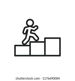 carrer stairway vector icon