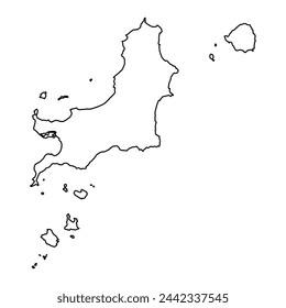 Carriacou and Petite Martinique map, administrative division of Grenada. Vector illustration.