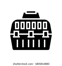 Wagenkäfig-Glyphsymbol-Vektorgrafik. Wagenkäfigzeichen. isoliertes Kontursymbol