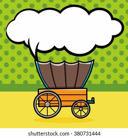 Carriage doodle, speech bubble