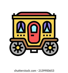 carriage fairy tale transport color icon vector. carriage fairy tale transport sign. isolated symbol illustration