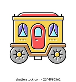carriage fairy tale transport color icon vector. carriage fairy tale transport sign. isolated symbol illustration