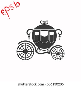 Carriage grey icon.