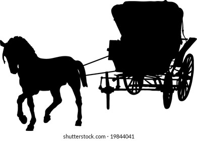 Carriage with the horse for princess