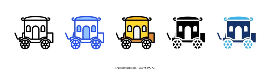 Carriage Icon Collection With Multiple Styles