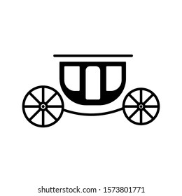 carriage icon. flat illustration of carriage. vector illustration on white background