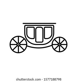 carriage icon. flat illustration of carriage. vector illustration on white background