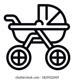 Icono de transporte. Icono de vector de carro de esquema para diseño web aislado en fondo blanco