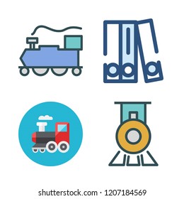 carriage icon set. vector set about blinder and train icons set.