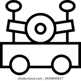 carriage icon. Thin linear style design isolated on white background
