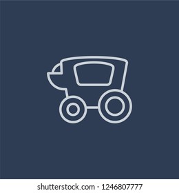 Carriage icon. Trendy flat vector Carriage icon on dark blue background from Desert  collection