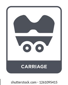 carriage icon vector on white background, carriage trendy filled icons from Desert collection, carriage simple element illustration