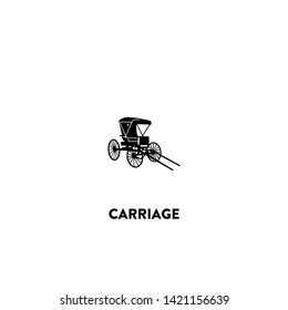 carriage icon vector. carriage sign on white background. carriage icon for web and app