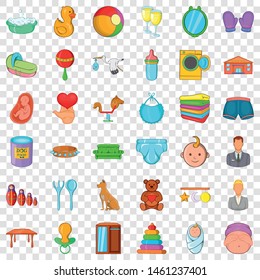 Carriage icons set. Cartoon style of 36 carriage vector icons for web for any design