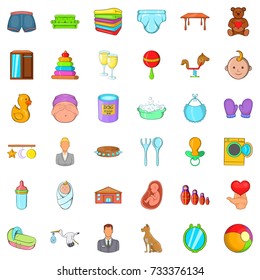 Carriage icons set. Cartoon style of 36 carriage vector icons for web isolated on white background