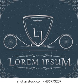 carriage invitation template design with carriage