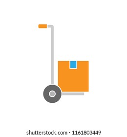 Carriage isolated color icon, vector illustration design. Logistics collection.