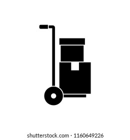 Carriage isolated silhouette icon, vector illustration design. Logistics collection.