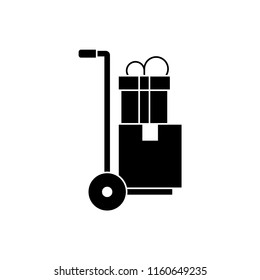 Carriage isolated silhouette icon, vector illustration design. Logistics collection.