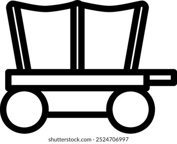 carriage line icon illustration vector