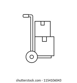 Carriage line icon, vector illustration design. Logistics collection.