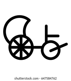Carriage Line Vector Icon