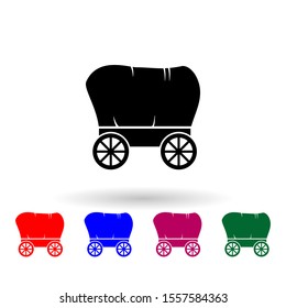 Carriage multi color icon. Simple glyph, flat vector of wild west material icons for ui and ux, website or mobile application