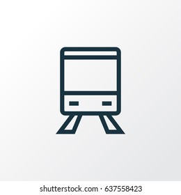 Carriage Outline Symbol. Premium Quality Isolated Train Element In Trendy Style.