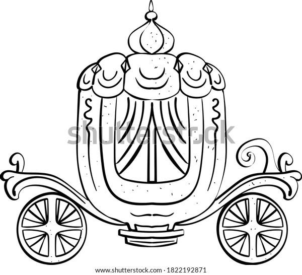 Carriage Princess Royal Transport Illustration Cartoon Stock Vector ...