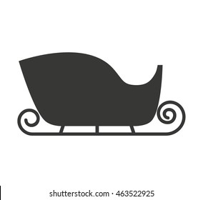 Carriage Santa Claus Isolated Icon Vector Stock Vector (Royalty Free ...