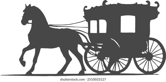 Carriage silhouette - Horse Carriage design 