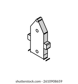 carriage trailer isometric icon vector. carriage trailer sign. isolated symbol illustration