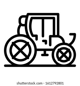 Carriage transport icon. Outline carriage transport vector icon for web design isolated on white background