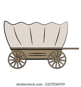 Carriage vector for happy pioneer day background