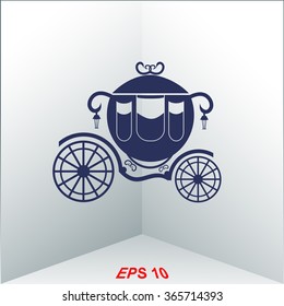 Carriage vector icon.