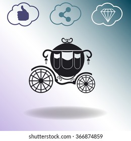 Carriage vector icon.