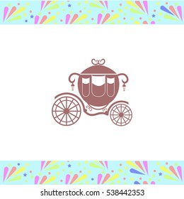 Carriage vector icon on white background. Isolated illustration. Business picture.