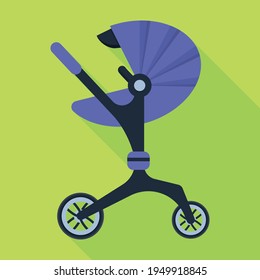 Carriage vector icon.Flat vector icon isolated on white background carriage.