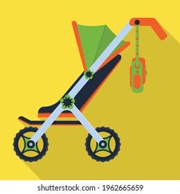 Carriage vector icon.Flat vector icon isolated on white background carriage.