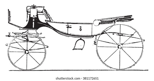 Carriage, vintage engraved illustration. Dictionary of words and things - Larive and Fleury - 1895. 