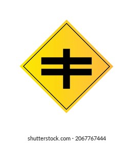 Carriage way sign, Road signs, road warning signs, vector illustration