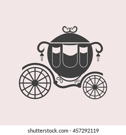 Carriage web icon. Isolated illustration